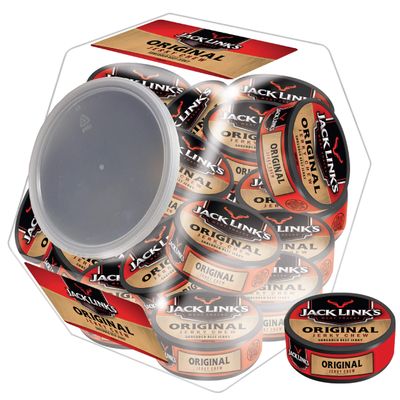 Jack Link&#39;s Beef Chew, Shredded Beef Jerky, Made with Premium Beef, Original Flavor, 0.32 Oz Per Snack Tin, 11.52 Ounce Total, 0.31 Ounce (Pack of 36)
