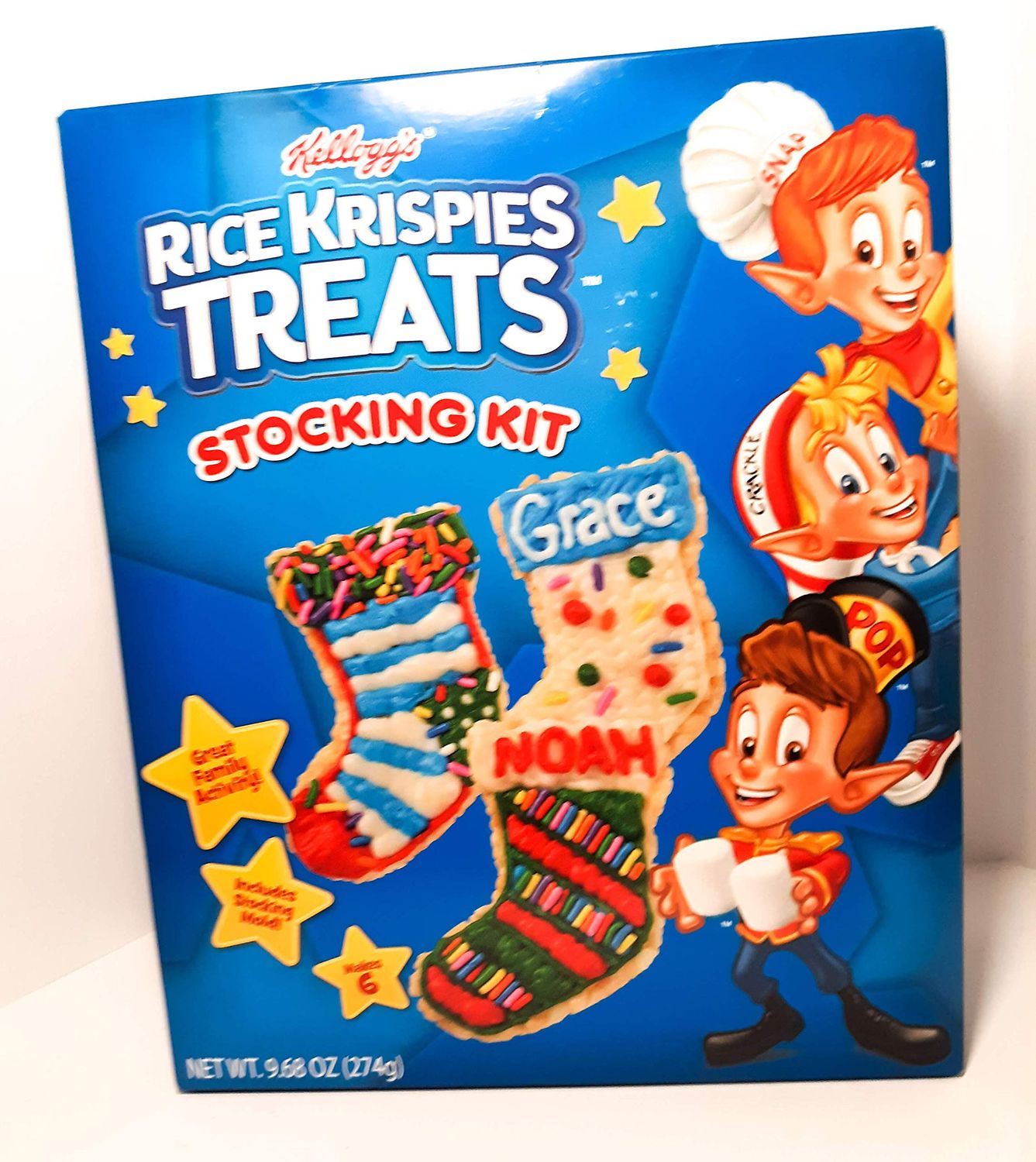 Crafty Cooking Kits Crispy Rice Kripsie Treats Christmas Stocking Kit, 10.18 Ounce - Christmas Baking Kits - Christmas Cookie Kits For Kids