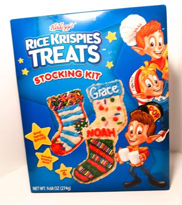 Crafty Cooking Kits Crispy Rice Kripsie Treats Christmas Stocking Kit, 10.18 Ounce - Christmas Baking Kits - Christmas Cookie Kits For Kids