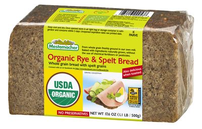 Mestemacher Bread, Organic Rye &amp; Spelt, 17.6 Ounce Packages (Pack of 12)
