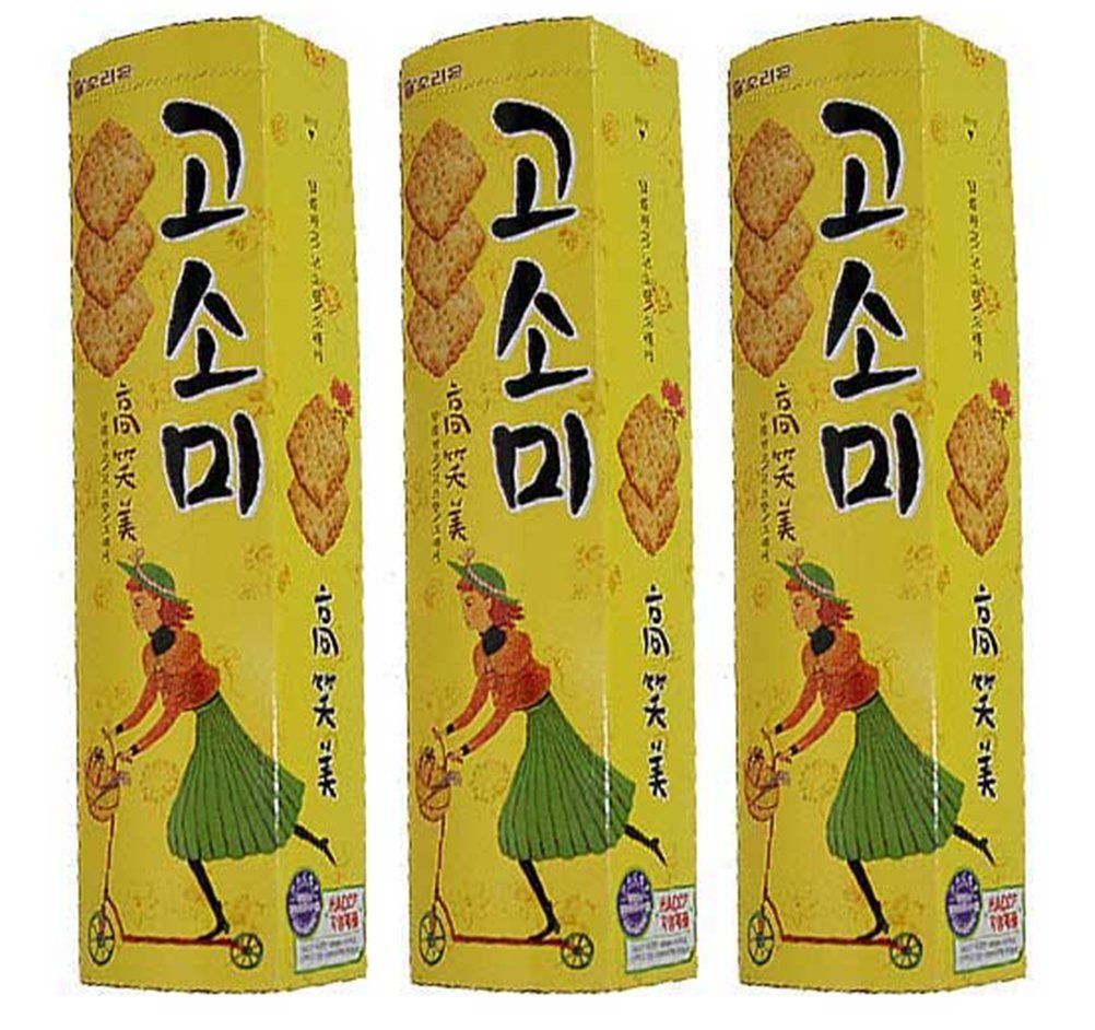 Korean Snack Orion Gosomi Sweet Cookie Cracker 80g (Pack of 3) Party Food Gift Promotion Children Nutritious Snacks
