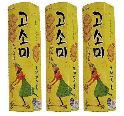 Korean Snack Orion Gosomi Sweet Cookie Cracker 80g (Pack of 3) Party Food Gift Promotion Children Nutritious Snacks