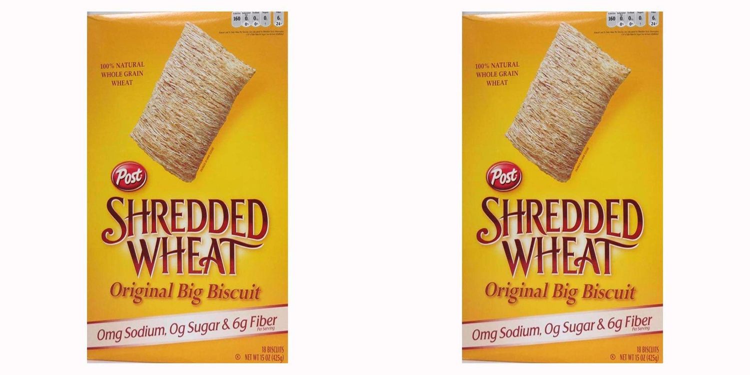 Post Shredded Wheat Original Cereal, No Sugar or Salt Added, 15-Ounce Boxes Pack of 2