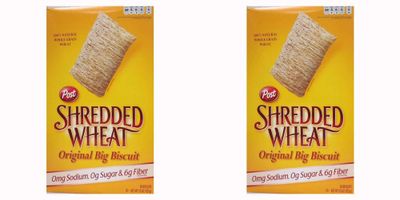 Post Shredded Wheat Original Cereal, No Sugar or Salt Added, 15-Ounce Boxes Pack of 2