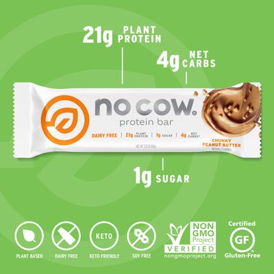 No Cow Protein Bars, Brand Sampler Pack - Healthy Snacks, 20g Vegan Protein, High Fiber, Low Sugar, Keto Friendly, Dairy &amp; Gluten Free (12 Count)