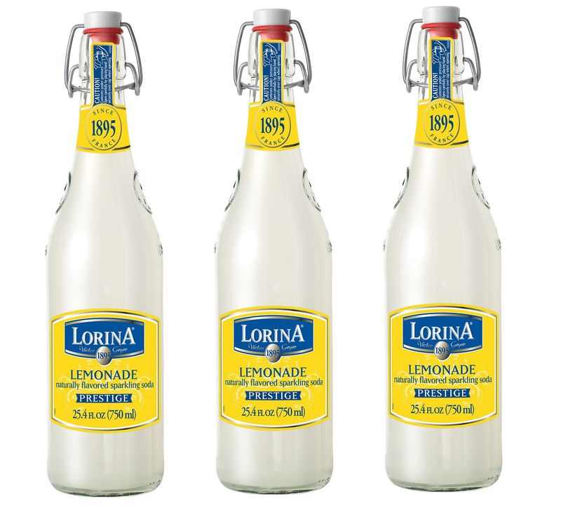 Lorina Sparkling Fresh Lemonade, Prestige Collection (25.4oz, 3-Pack) Naturally Flavored Carbonated Soda Water, Artisan Crafted, Gluten-Free Beverage - No Artificial Colors or Flavors