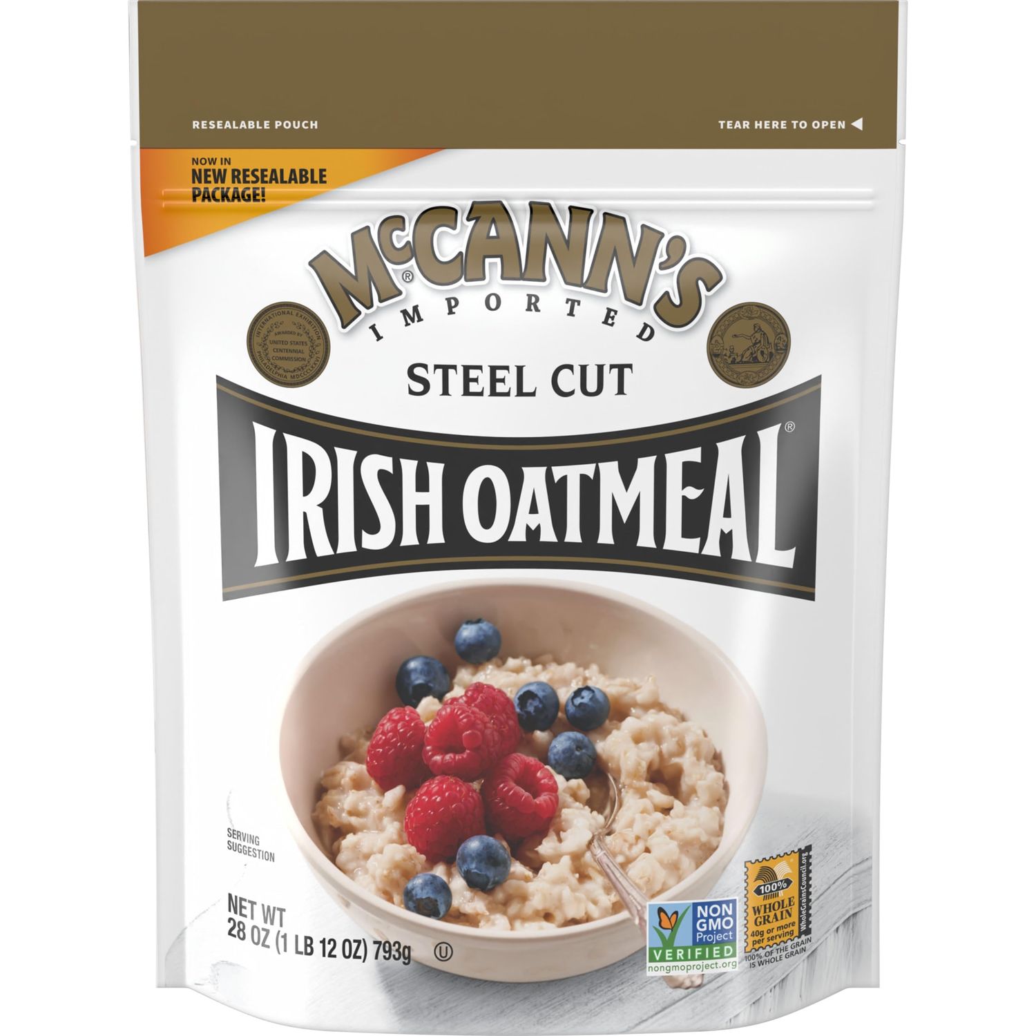 McCann&#39;s Irish Oatmeal, Traditional Steel Cut Oats, 28 Ounce Bag