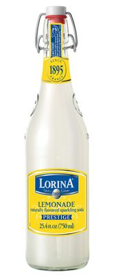 Lorina Sparkling Fresh Lemonade, Prestige Collection (25.4oz, 3-Pack) Naturally Flavored Carbonated Soda Water, Artisan Crafted, Gluten-Free Beverage - No Artificial Colors or Flavors