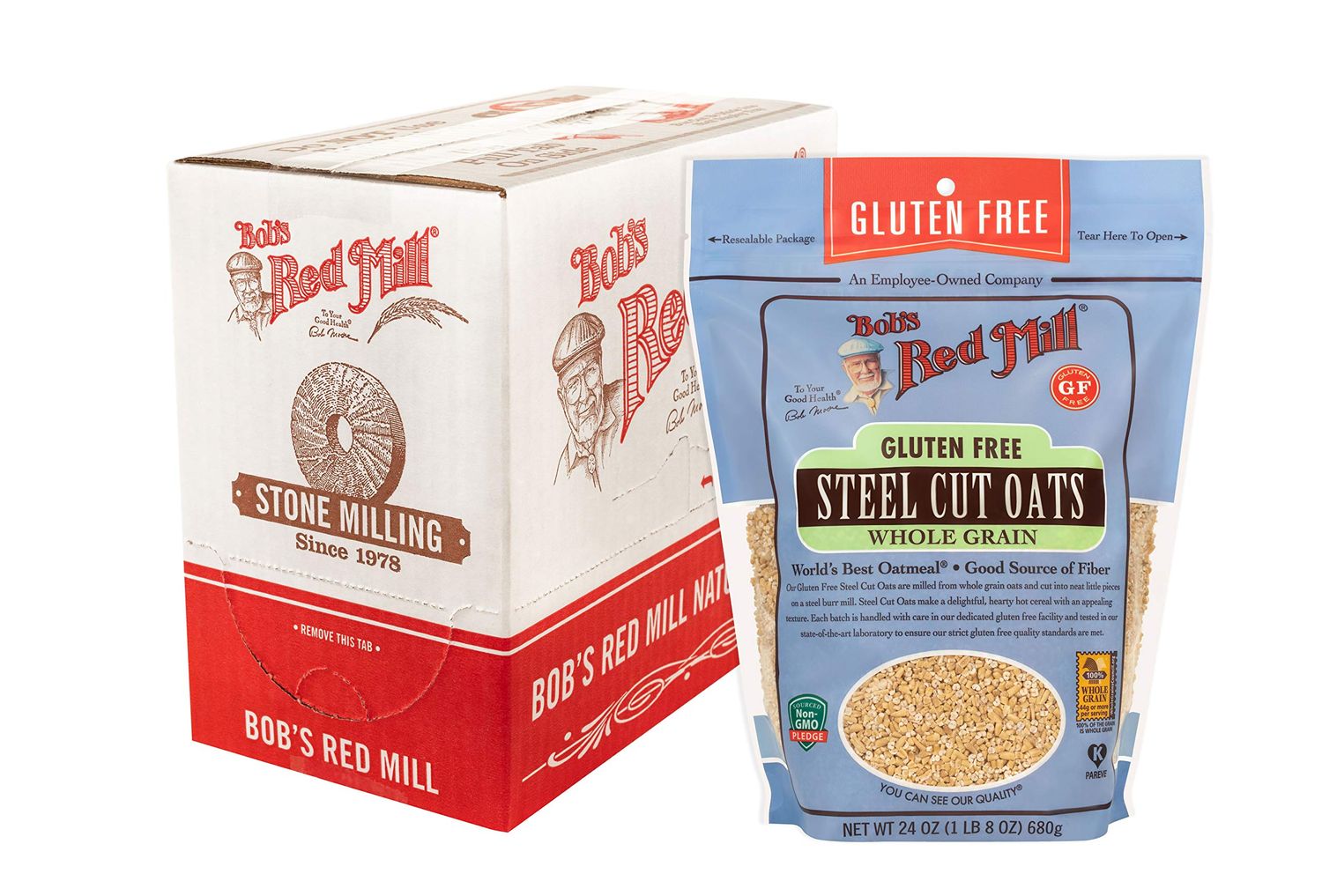 Bob&#39;s Red Mill Gluten Free Steel Cut Oats, 24-ounce (Pack of 4)