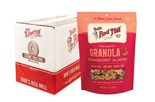 Bobs Red Mill Cranberry Almond Homestyle Granola, 11 Ounce Bag (Pack of 6), Certified Gluten Free, Non-GMO, Whole Grain