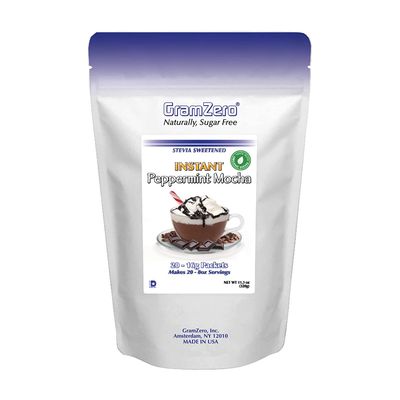 Gramzero Premium Instant Peppermint Mocha Mix - 20-16g Single Serve Packets