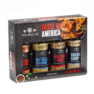 The Spice Lab Taste of America Spices and Seasonings Ultimate Grilling Set - Gift Kit for Cooking, Air Fryers &amp; Men - Made in the USA