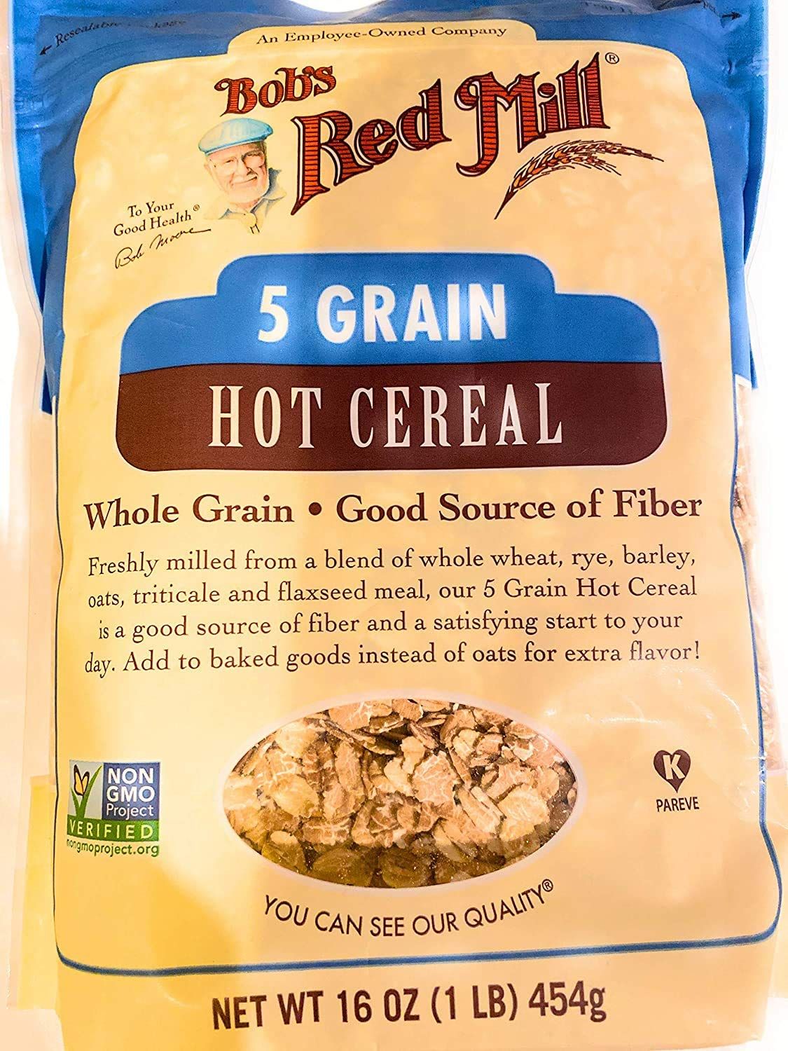 Bob&#39;s Red Mill 5 Grain Rolled Hot Cereal, 16 Oz (Pack of 4)