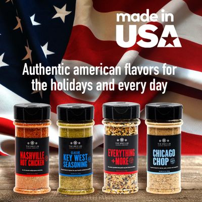 The Spice Lab Taste of America Spices and Seasonings Ultimate Grilling Set - Gift Kit for Cooking, Air Fryers &amp; Men - Made in the USA