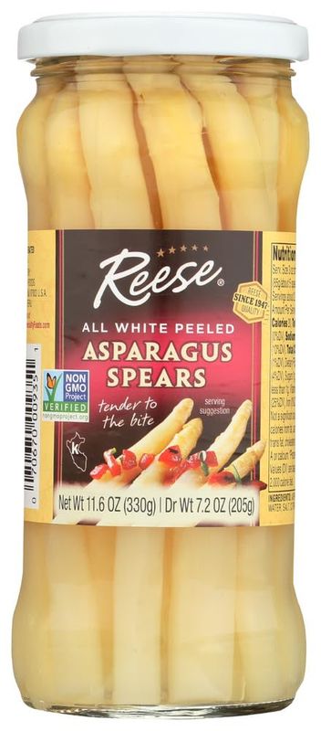 Reese All White Peeled Asparagus Spears, 11.6 oz, (Pack of 6)