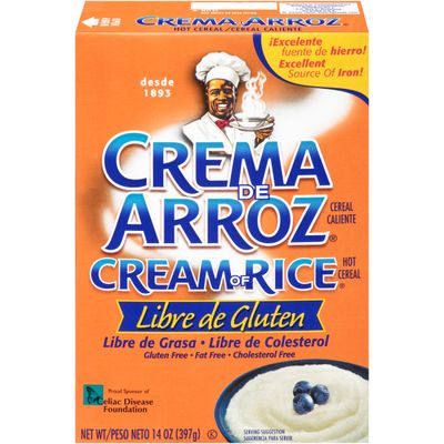 Cream of Rice Crema de Arroz Libre de Gluten Cereal Caliente, 14 Ounce (Pack of 12)