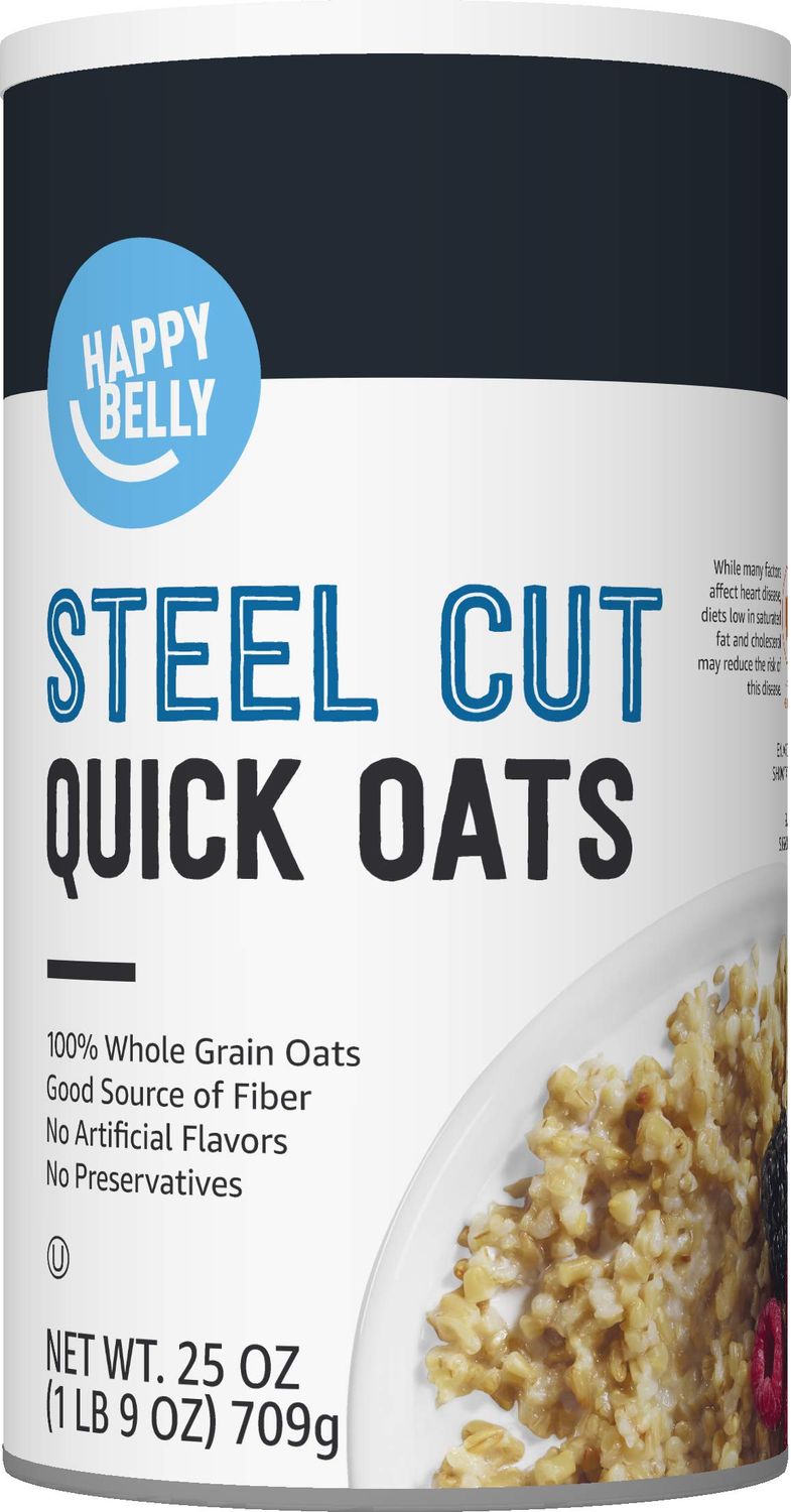 Amazon Brand - Happy Belly Steel Cut Oats, 1.56 pound (Pack of 1)