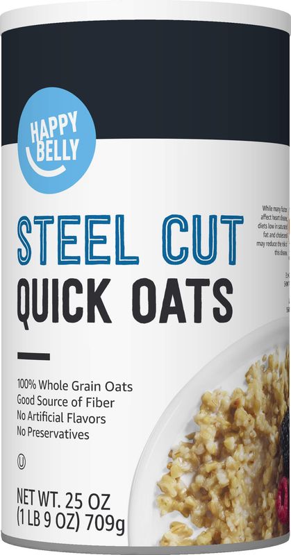 Amazon Brand - Happy Belly Steel Cut Oats, 1.56 pound (Pack of 1)