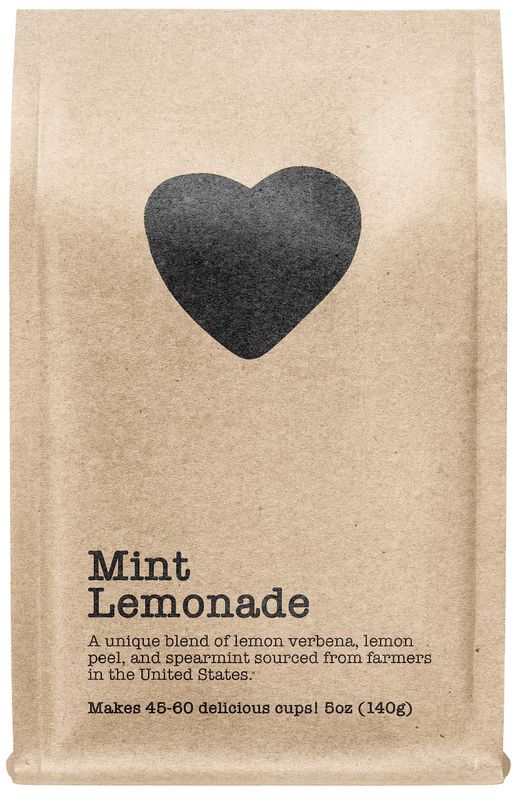Mint Lemonade, 45-60 Servings, Eco-Conscious Zip Pouch, Caffeine Free, Pure Loose Leaf Tea Grown in America, 5 Ounce (Medium)