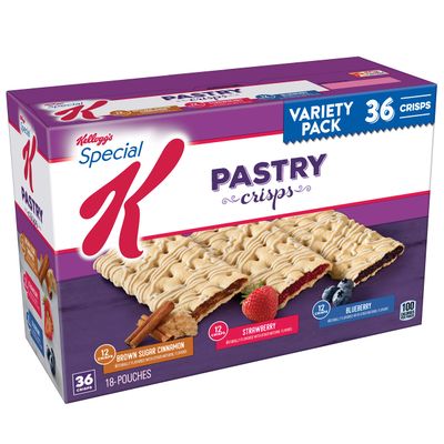 Kelloggs Special K Pastry Crisps Variety Pack 15.84 oz Box, 36 Crisps (1 Pack)