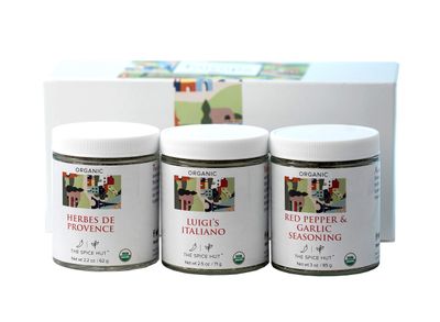 Organic Herb Seasoning Collection - 3 Flavors of Europe - Italian &amp; French Spice Gift Set