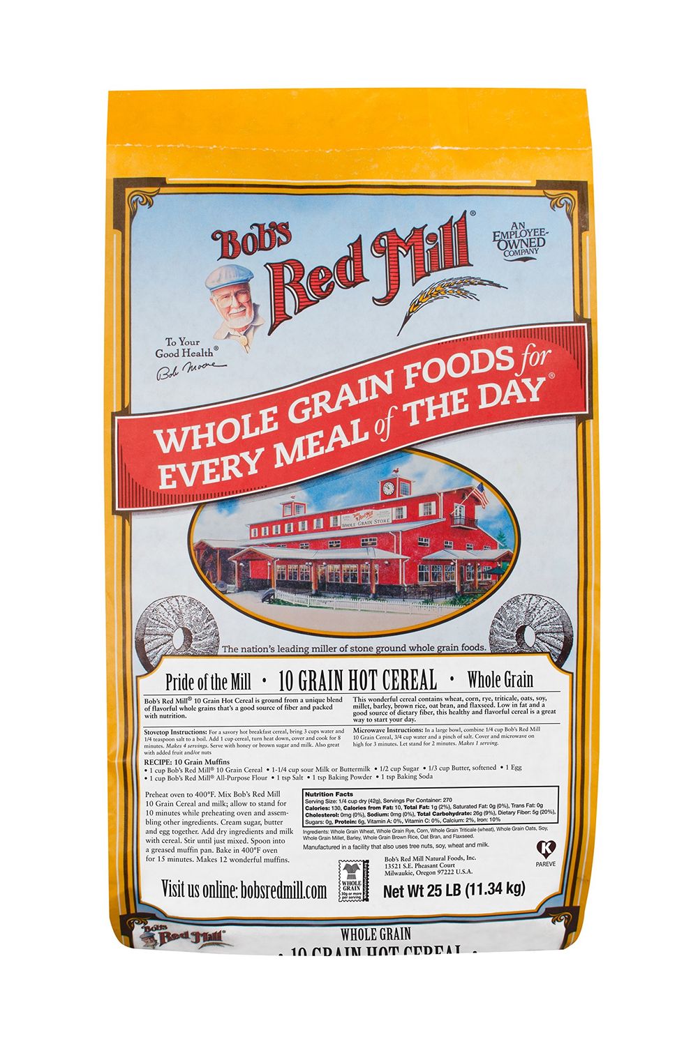 Bob&#39;s Red Mill 10 Grain Hot Cereal, 25 Pound