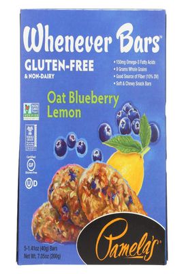 Pamela&#39;s Oat Blueberry Lemon Whenever Bars, 5 ct