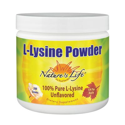 Nature&#39;s Life L-Lysine Powder | Helps Support Healthy Immune Function | 100% Pure Natural L-Lysine | Vegetarian, Unflavored, No Sugar | 460 Servings
