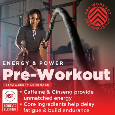 Gnarly Nutrition Natural Pre-Workout Powder - Endurance &amp; Recovery, NSF Sport Certified, Vegan Pre Workout Wellness, Sports Nutrition - Strawberry Lemonade, Caffeine 14.82oz