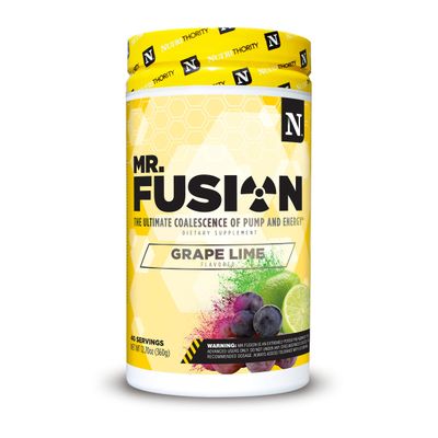 Nutrithority Mr.Fusion Pre Workout Supplement, Grape Lime, 40 Servings - Intense Focus &amp; Pumps, Nitric Oxide Booster, No Crash - Powerful Energy Powder to Increase Strength &amp; Gains