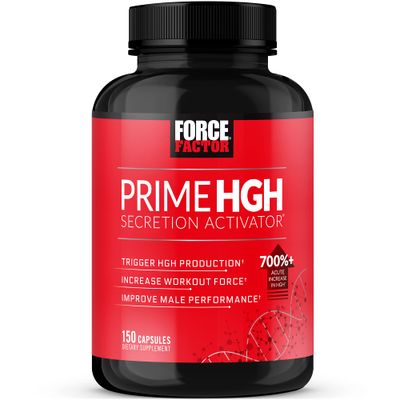 FORCE FACTOR Prime HGH Secretion Activator Supplement for Men with L-Arginine and L-Glutamine to Trigger HGH Production, Boost Workout Force, and Improve Athletic Performance, 150 Capsules