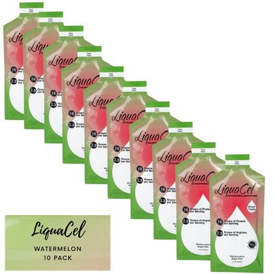 Global Health Products LiquaCel | Single Serving Packet | Watermelon | 10 Pack