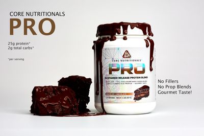 Core Nutritionals Pro Sustained Release Protein Blend, Digestive Enzyme Blend, 25G Protein, 2G Carb, 24 Servings (Death by Chocolate)