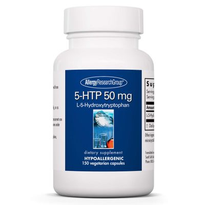 Allergy Research Group 5-HTP 50mg Supplement - Serotonin for Men &amp; Women, Sleep Support, L-5-Hydroxytryptophan, Pure, Vegetarian Capsules - 150 Count