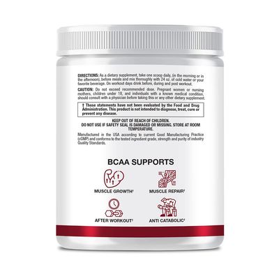 Approved Science BCAA Powder - 2:1:1 BCAA Ratio - 3500 mg L-Leucine - Fruit Punch Flavor - 25 Ounce - 30 Servings - Workout Boost, Endurance, Prevent Burnout - BioPerine - Vegan Friendly - 1 Tub