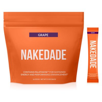 Nakedade - Performance Enhancing Sports Drink Powder - Grape Electrolyte Powder - No GMOs or Artificial Sweeteners, Gluten-Free, Soy-Free, Dairy-Free - 16 Sticks