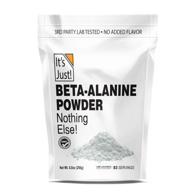 It&#39;s Just! - Beta-Alanine Powder, Pre-Workout Supplement, 250g Bulk, Unflavored, 3000mg Per Serving (250g / 83 Servings)