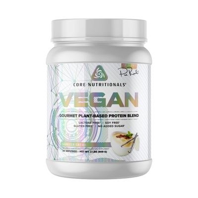 Core Nutritionals Platinum Vegan Gourmet Plant-Based Protein Blend with 21 Grams of Pea Protein, Lactose, Soy and Gluten Free (Vanilla Creme)