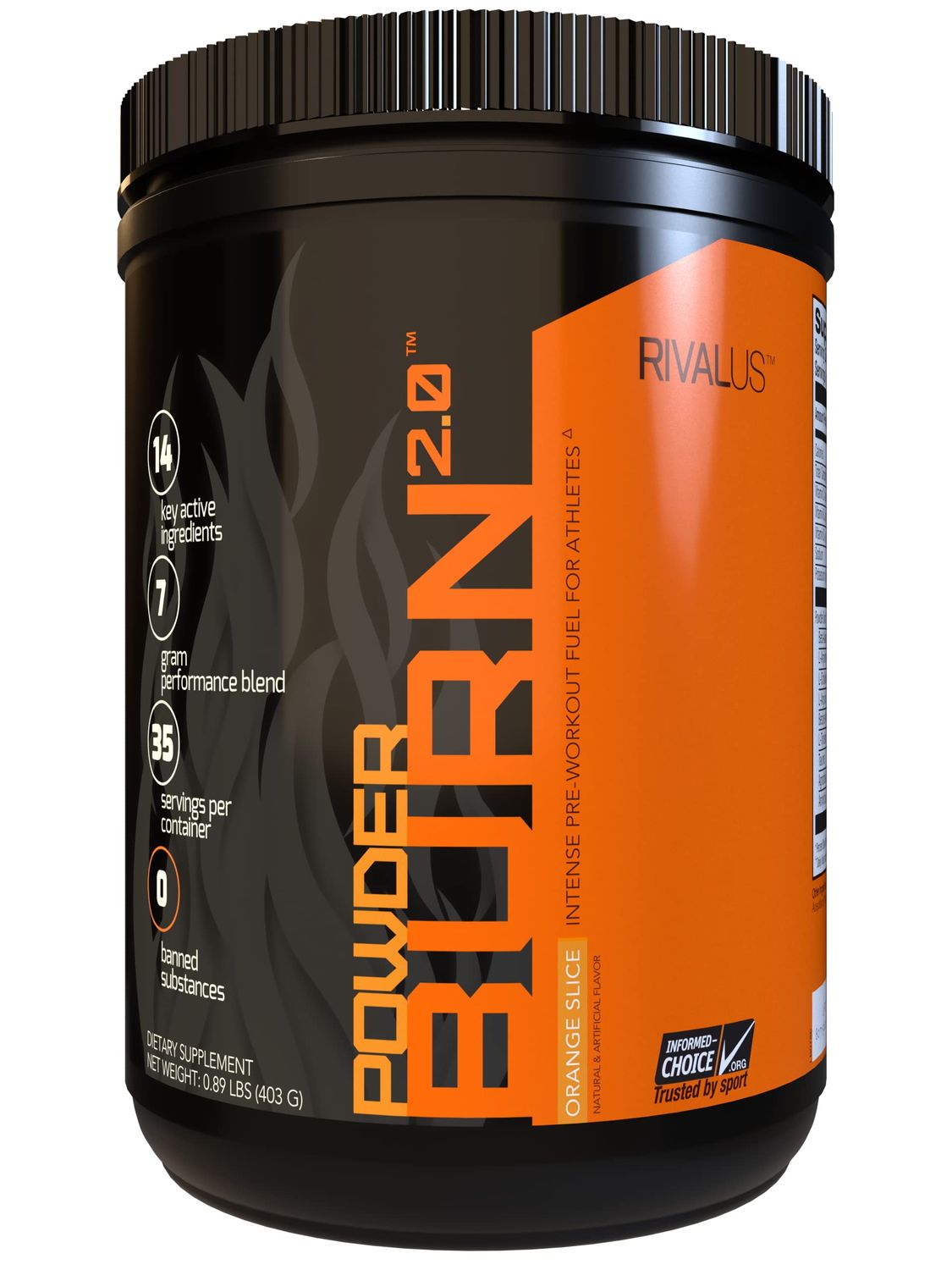 Powder Burn 2.0 Orange 35 Serving,14.24 Ounce