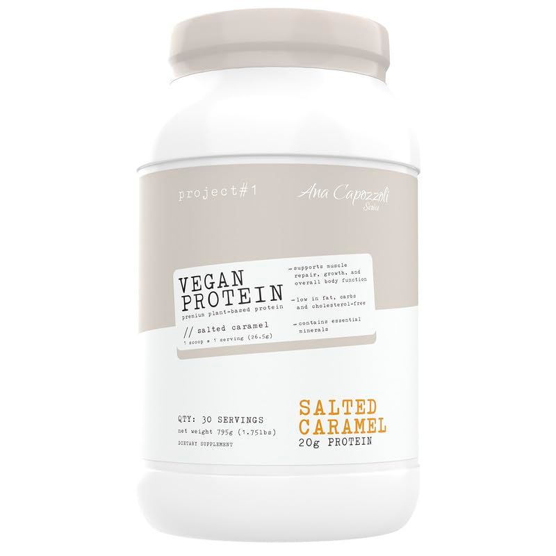 Premium Vegan Protein Powder - Plant-Based, Protein per Serving, Gluten-Free, Soy-Free, Sweetened with Stevia (Salted Caramel) | Vegan | Organic Protein Powder
