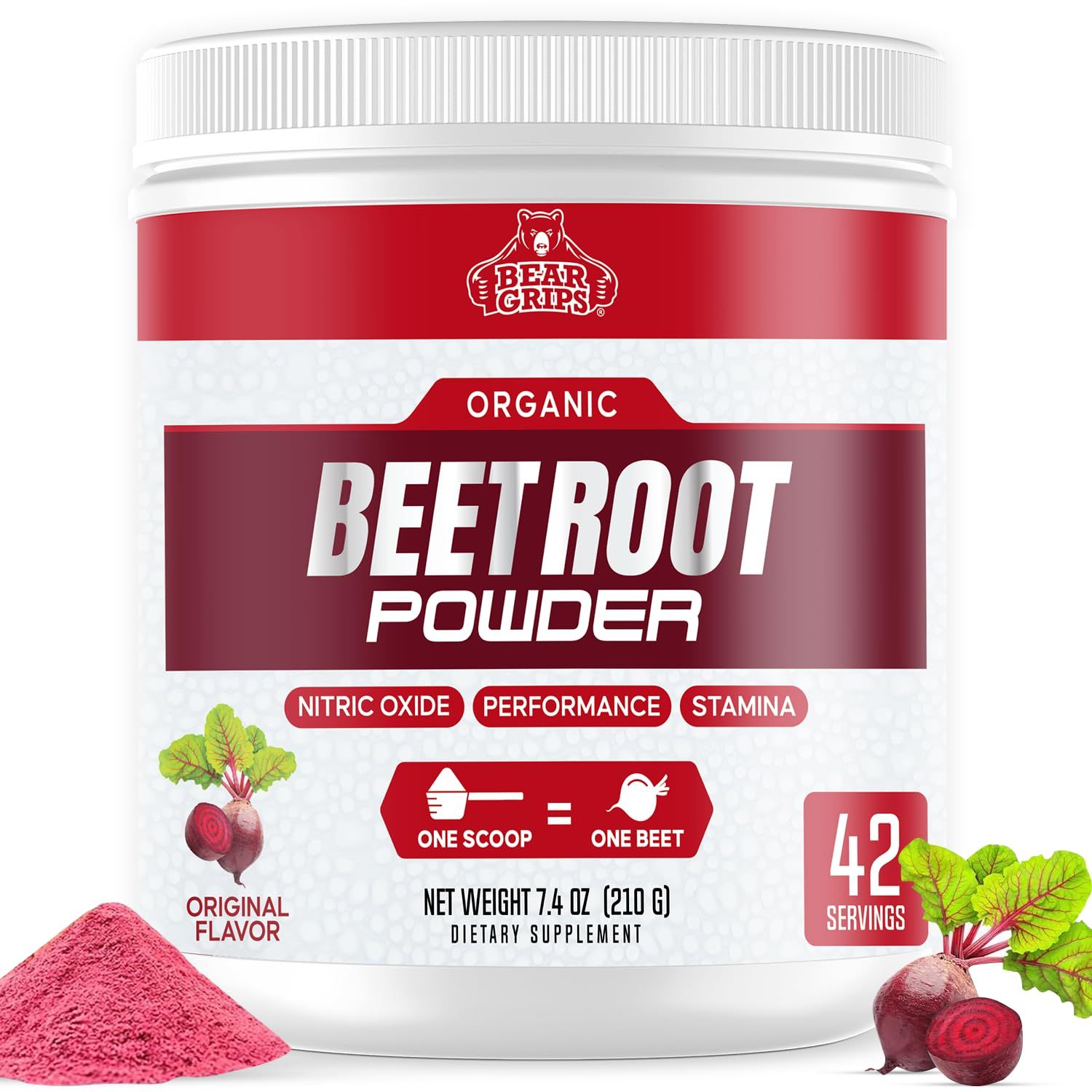 Organic Beet Root Powder - Nitric Oxide Supplement Super Food Beets Supplements, Beet Powder Organic High Blood Pressure Supplements, Beets for High Blood Pressure Support &amp; Heart Health Support
