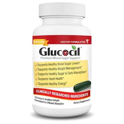 Glucocil - Softgels - Premium Blood Sugar Support - Over 2 Million Bottles Sold - Supports The 3 Essentials for Healthy Blood Sugar - Since 2008, with Berberine, Proprietary Mulberry Leaf, and More