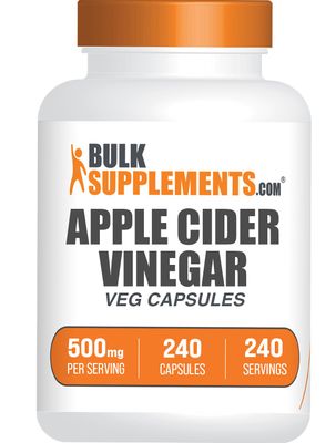 BULKSUPPLEMENTS.COM Apple Cider Vinegar Capsules - ACV Pills for Digestive &amp; Heart Support, Soy Free - 1 Capsule (500mg) per Serving, 240 Veg Capsules (Pack of 1)