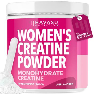 Creatine for Women With Micronized Creatine Monohydrate Powder for Post Workout Recovery Powder - Creatine for Women Booty Gain - 3g Unflavored, Non-GMO, Vegan Creatine Powder for Woman - 100 Servings