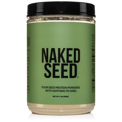 Naked Seed - 4 Seed Protein Powder, Only 4 Ingredients - Chia, Watermelon, Sunflower and Pumpkin Seed - Gluten-Free, Soy Free, Vegan, No Gmos, No Artificial Sweeteners - 15 Servings