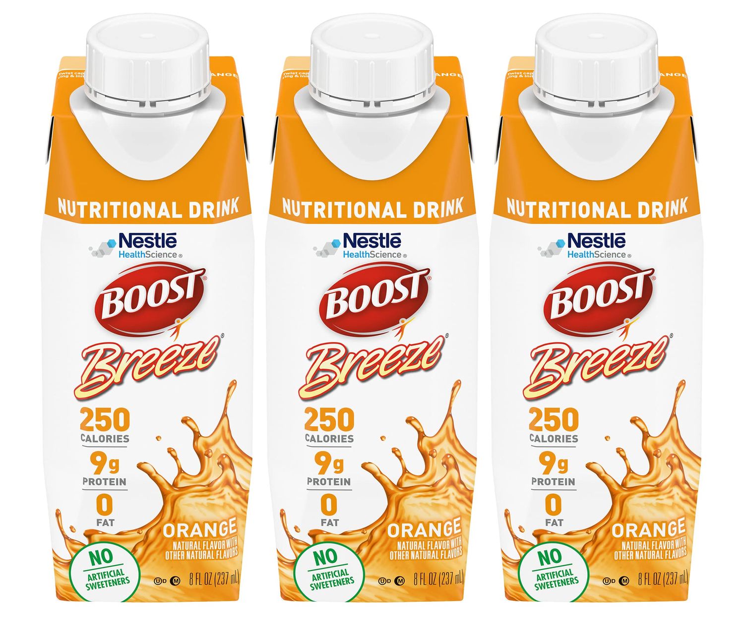Boost Breeze Nutritional Drink (8 Fl Oz (Pack of 3), Orange)