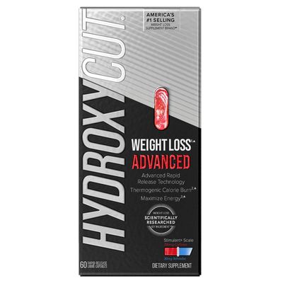 Hydroxycut Advanced - 60 Rapid-Release Liquid Capsules - Thermogenic Calorie Burn, Maximize Energy - for Women &amp; Men