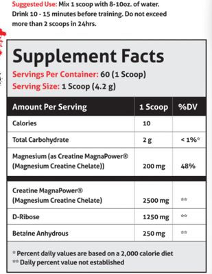 FRONTLINE FORMULATIONS Creatine Chaos, Promotes Lean Muscle Growth, Unflavored, Aids Muscle Recovery, Post-Workout Supplement, Veteren Owned and Operated (60 Servings, Magnesium Creatine Chelate)