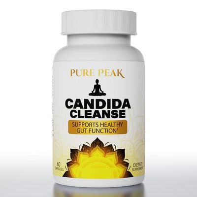 Candida Cleanse with Natural Herbs and Probiotics, Oregano Leaf, Wormwood, Black Walnut, Caprylic Acid