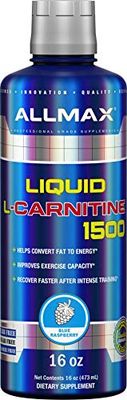 ALLMAX Nutrition Liquid L-Carnitine 1500, Blue Raspberry, 16 oz (473 ml)